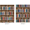 Door Wall Sticker Books on shelves in library - Peel & Stick Repositionable Fabric Mural 31"w x 79"h (80 x 200cm)