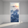 Door Wall Sticker Beautiful blue sky - Peel & Stick Repositionable Fabric Mural 31"w x 79"h (80 x 200cm)