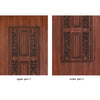 Door Wall Sticker Beautiful carved Wood door - Peel & Stick Repositionable Fabric Mural 31"w x 79"h (80 x 200cm)