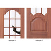 Door Wall Sticker Stranger on the window of door - Peel & Stick Repositionable Fabric Mural 31"w x 79"h (80 x 200cm)