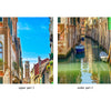 Door Wall Sticker Canal in Venice - Peel & Stick Repositionable Fabric Mural 31"w x 79"h (80 x 200cm)