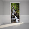 Door Wall Sticker Mountain Streams - Self Adhesive Fabric Door Wrap Wall Sticker