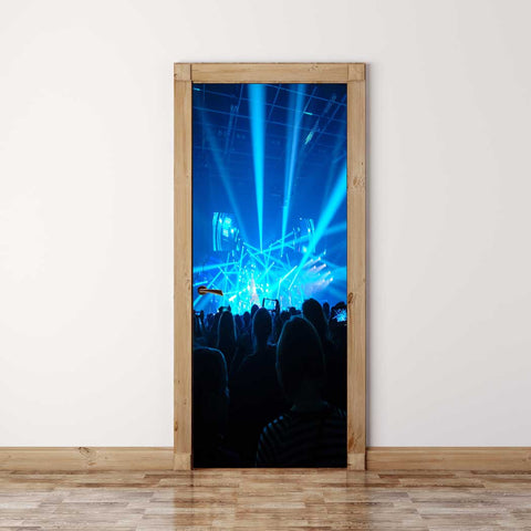 Door Mural Concert - Self Adhesive Fabric Door Wrap Wall Sticker