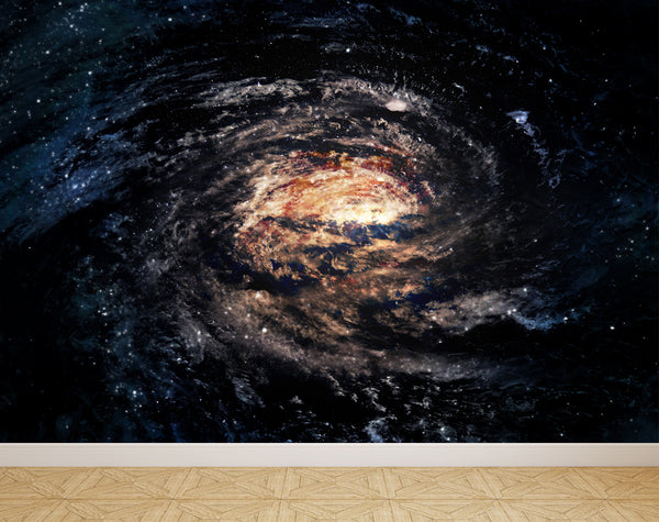 Wall Mural Spiral galaxy in space, Peel and Stick Repositionable Fabric Wallpaper