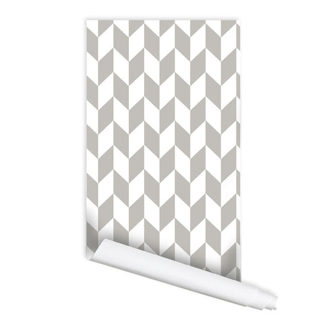 Retro Herringbone Pattern Peel & Stick Repositionable Fabric Wallpaper
