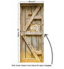 Door Mural Old door with Danger Sign - Self Adhesive Fabric Door Wrap Wall Sticker