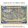 Wall Mural Old map of the world Ancient style, Peel and Stick Fabric Wallpaper