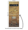 Door Mural Harry potter Platform 9 3/4 - Fabric Door Skin, Cover, Wrap