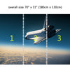 Wall Mural Space Shuttle make a landing, Peel and Stick Fabric Wallpaper