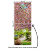 Door Mural Japanese garden Sakura - Fabric Door Wrap Wall Sticker