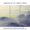 Wall Mural Foggy mountains silhouette, Fabric Wallpaper for Interior Home Decor