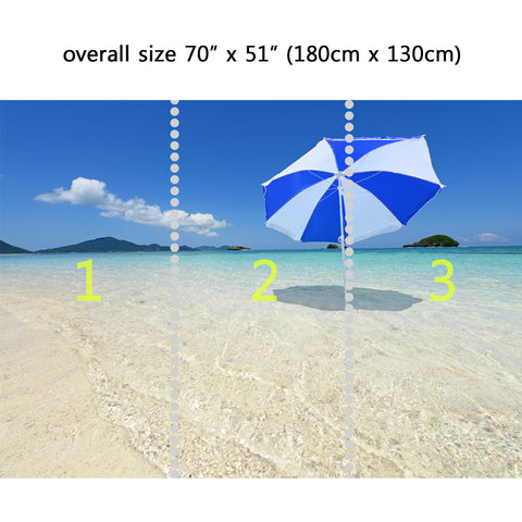 Wall Mural Umbrella on the Beach, Peel and Stick Fabric Wallpaper for Interior Home Decor