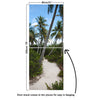 Door Mural Coconut palm trees and road - Self Adhesive Door Wrap Wall Sticker