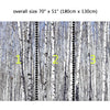 Wall Mural White Birch Trees, Peel and Stick Fabric Wallpaper for Interior Home Decor