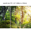 Wall Mural Walk through the woods, Peel and Stick Fabric Wallpaper for Interior Home Decor