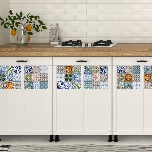 Portugal Tiles Stickers Evora - Set of 16 – RoyalWallSkins