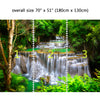 Wall Mural Waterfall in Deep forest, Peel and Stick Fabric Wallpaper for Interior Home Decor