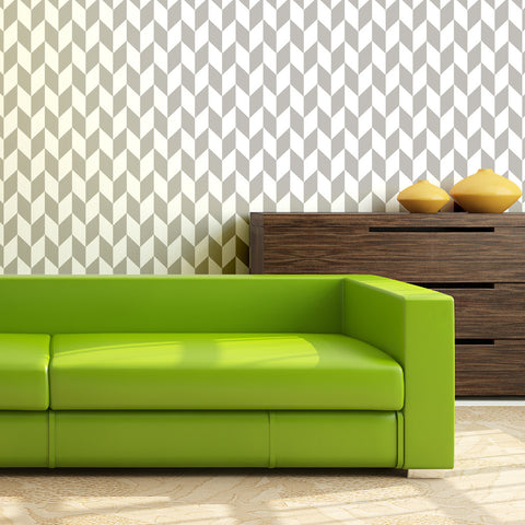 Retro Herringbone Pattern Peel & Stick Repositionable Fabric Wallpaper