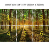 Wall Mural In the depths of a forest, Peel and Stick Fabric Wallpaper for Interior Home Decor