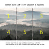 Wall Mural Mountains with fog, Fabric Wallpaper for Interior Home Decor