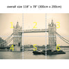 Wall Mural London Tower Bridge, Peel and Stick Fabric Wallpaper for Interior Home Decor