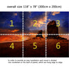Wall Mural Roque Nublo Tejeda dramatic sunset sky, Peel and Stick Fabric Wallpaper for Interior Home Decor