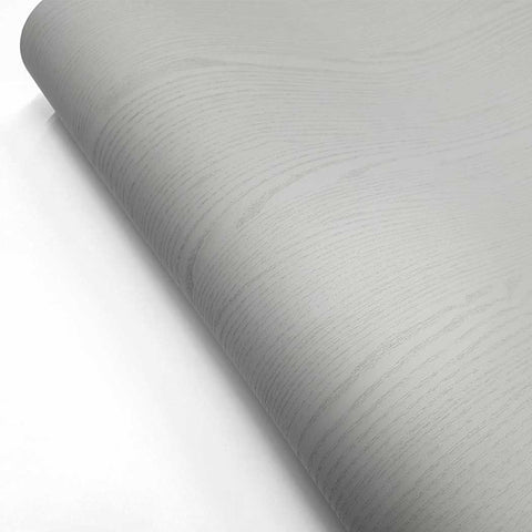 Matte Gray Wallpaper Painted Look Wood Grain Self Adhesive Paper