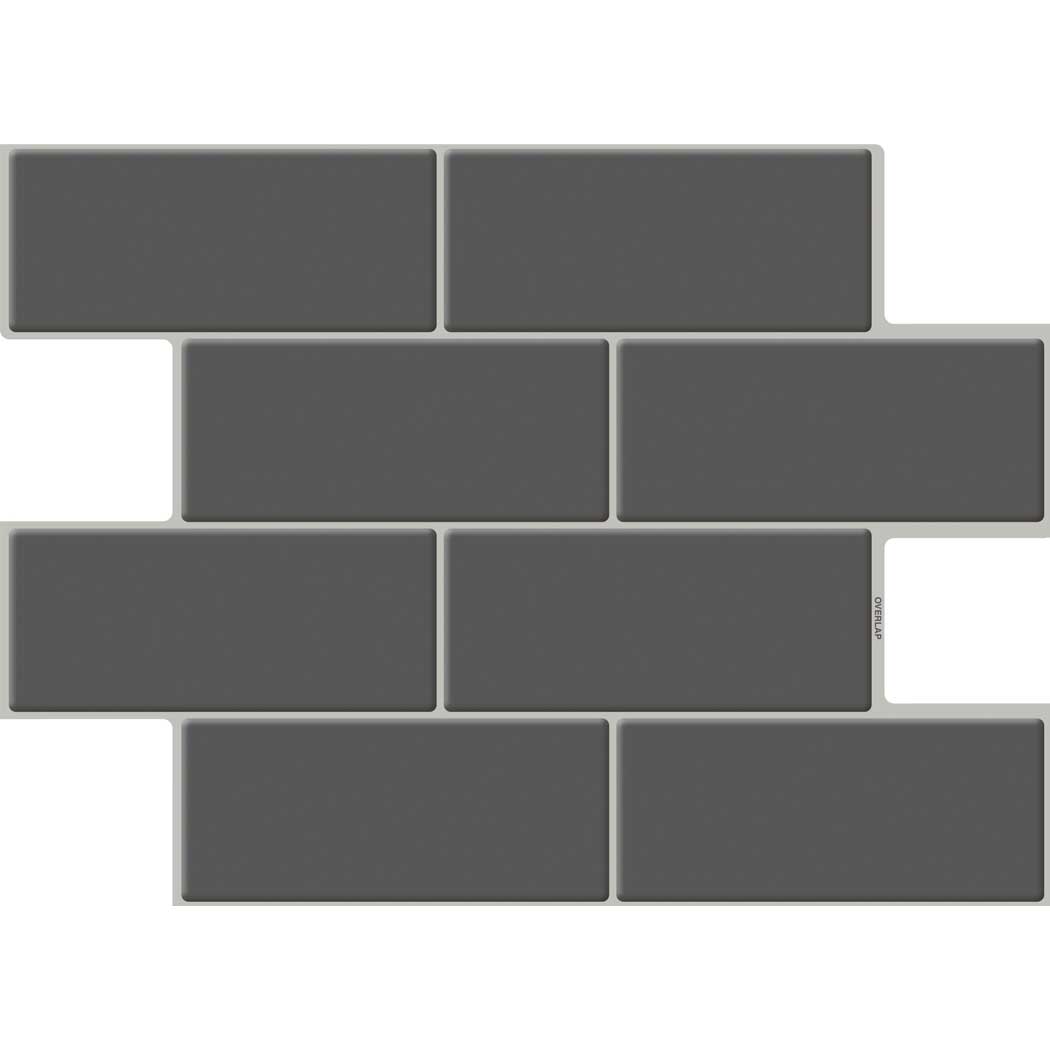 Deep gray Subway Tiles Pack of 5 Peel and Stick – RoyalWallSkins