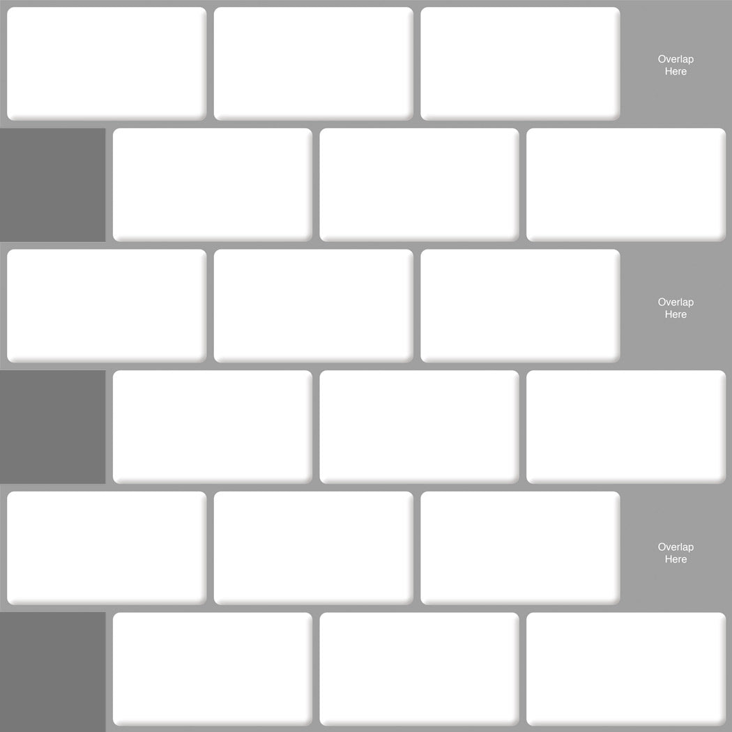 Peel and Stick Tile Stickers Pack of 5 White Subway Tiles – RoyalWallSkins