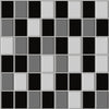 Peel and Stick Tile Stickers Pack of 5 Monochrome checked Tiles