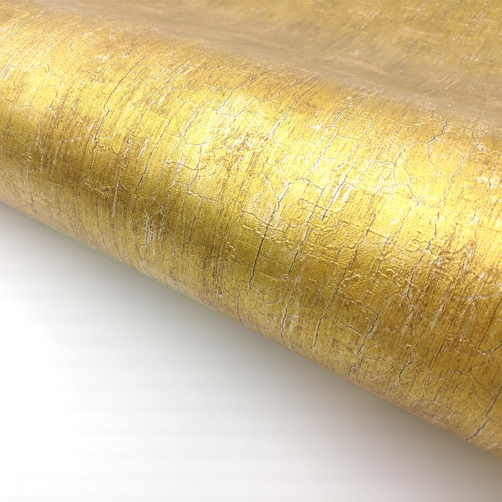 Gold Metallic Glitter Shinny Peel and Stick Wallpaper Embossed