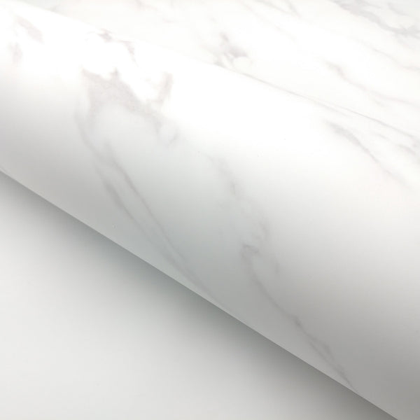 Matte White Marble Interior film - 24" x 78.7" Roll