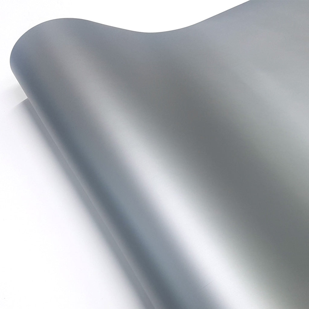 Matte Metallic Silver Adhesive Vinyl Wrap roll – RoyalWallSkins