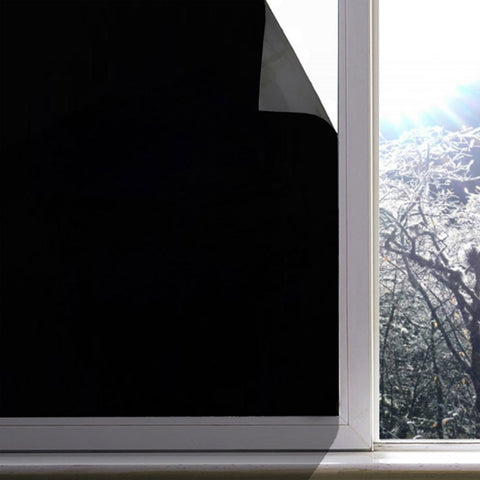 Blackout Static Cling Window Film Room Darkening Privacy Protection, Light Blocking 19.6" x 78.7"