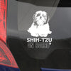 Car Window Sticker, Shih Tzu Clear Vinyl Decal On Board for Art Print Dog Sign