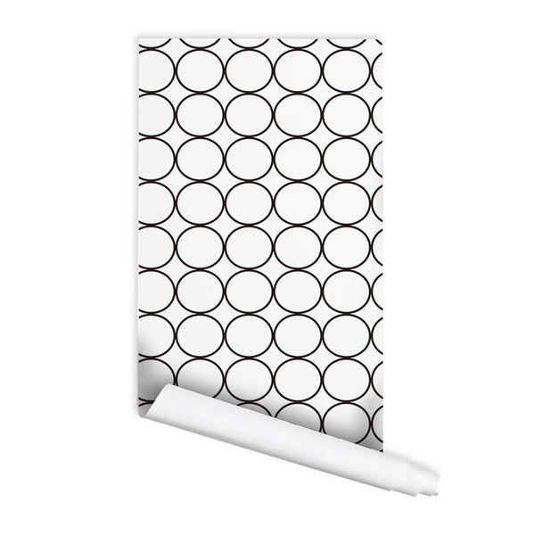 Circle pattern wallpaper Sekhing Peel & Stick Removeable Fabric Wallpaper