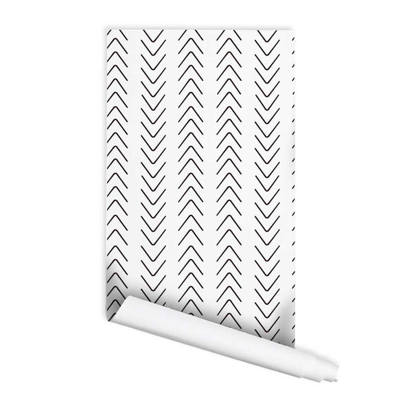 Scandinavian Arrow Wallpaper Mhole Peel & Stick Removeable Fabric Wallpaper