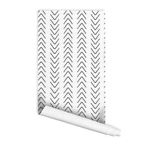 Scandinavian Arrow Wallpaper Mhole Peel & Stick Removeable Fabric Wallpaper