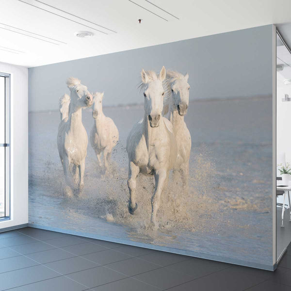 Wall Mural horses - Peel and Stick Fabric Wallpaper for Interior Home Decor