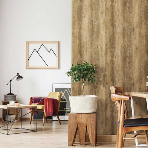 Rustic Wood Look Peel and Stick Wallpaper Djenne, Decorative Self-Adhesive Film