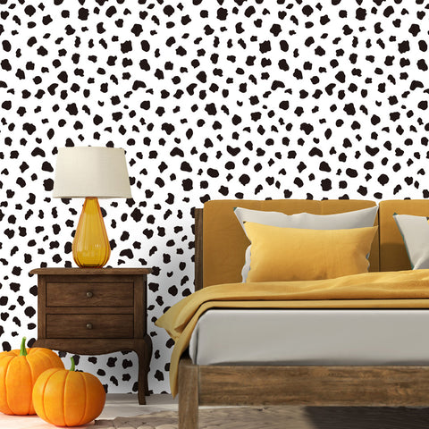 Leopard Pattern Istiaia Self adhesive Peel & Stick Repositionable Fabric Wallpaper