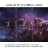 Wall Mural Purple Nebula and Cosmic Dust, Fabric Wallpaper for Home Decor