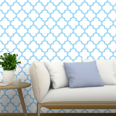 Moroccan Pattern Abadine Self adhesive Peel and Stick Fabric Wallpaper