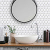 Peel and Stick Tile Stickers Pack of 5 White Hexagon Tiles ,Self Adhesive Wall Tiles