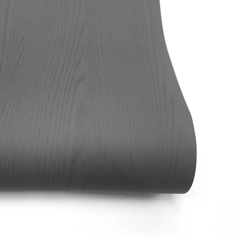 Matte Dark gray Wallpaper Painted Look Wood Grain Self Adhesive Paper