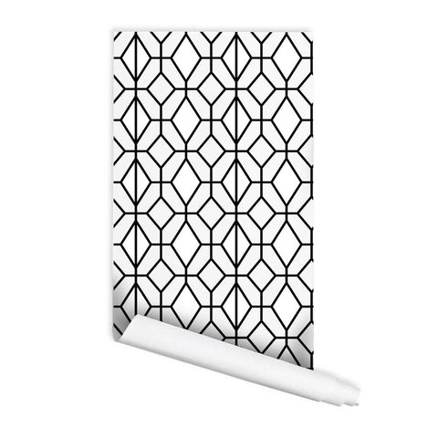 Geometric Modern pattern wallpaper Ritchie, peel and stick wall mural Fabric Wallpaper