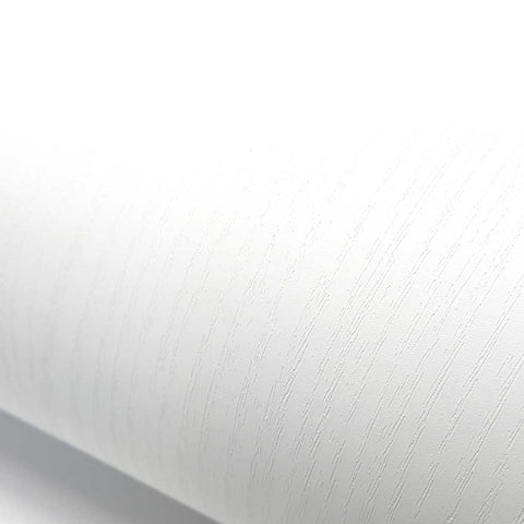 Matte White Wallpaper Painted Look Wood Grain Self Adhesive Paper