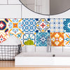 Tile decals Cesis - Set of 16 - Self adhesive Peel and Stick Tile Stickers for Backsplash bathroom Kitchen Home decor