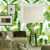 Tropical wallpaper peel and stick wall mural watercolor Cadiz, Removeable Fabric Wallpaper