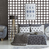 Modern pattern wallpaper Tina, peel and stick wall mural Fabric Wallpaper